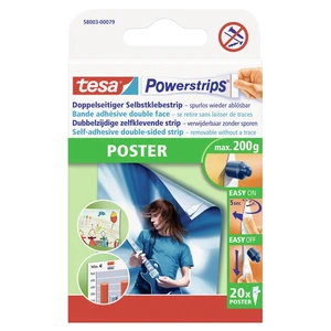 tesa POWERSTRIPS® Poster plagát spoločnosti tesa® Powerstrips®  biela Množstvo: 20 ks