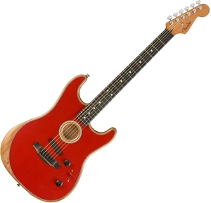 Fender American Acoustasonic Stratocaster Dakota Red Elektroakustická gitara