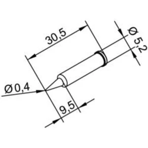 Pájecí hrot Ersa ERSADUR Typ 102 PD LF 04, 0.4 mm