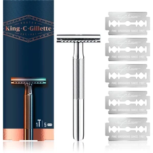 Gillette King C. Double Edge holicí strojek + náhradní břity 5 ks