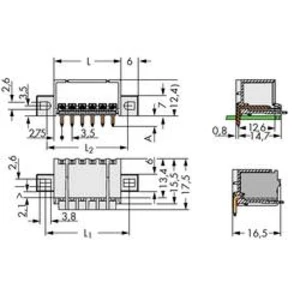 Konektor do DPS WAGO 2091-1426/005-000, 35.00 mm, pólů 6, rozteč 3.50 mm, 100 ks