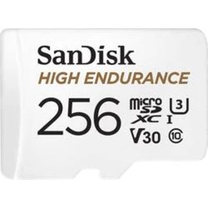 Paměťová kartam miniSDXC, 256 GB, SanDisk High Endurance Monitoring, Class 10, UHS-I, UHS-Class 3, v30 Video Speed Class, vč. SD adaptéru