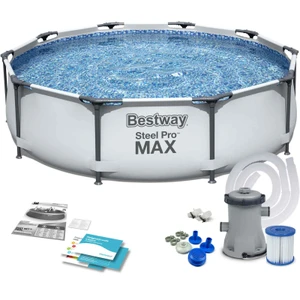 BESTWAY 56408 - Bazén s konstrukcí Steel Pro MAX™ 305 x 76 cm + kartušová filtrací