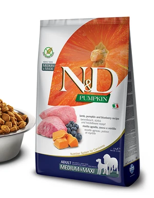 N&amp;D Pumkin Dog Adult Medium/Large Lamb/Blueberry Grain-free - 2,5kg