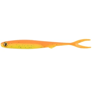 Fox rage gumová nástraha slick finesse super soft uv orange chartreuse - 11 cm