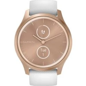 Chytré hodinky Garmin vivomove Style, Rose Gold-White, Silicone