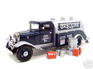 1934 Ford Oil Gasoline Tanker Blue 1/24 Diecast Model Car by Unique Replicas