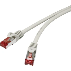 Renkforce RF-4724268 RJ45 sieťové káble, prepojovacie káble CAT 6 S/FTP 10.00 m sivá s ochranou, pozlátené kontakty, sam