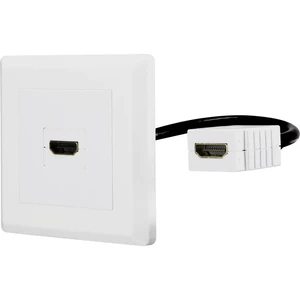 Renkforce RF-4538136 HDMI adaptér [1x HDMI zásuvka - 1x HDMI zásuvka] biela pozlátené kontakty 15.00 cm