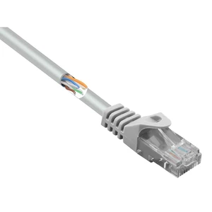 Basetech BT-2267605 RJ45 sieťové káble, prepojovacie káble CAT 5e U/UTP 0.50 m sivá s ochranou 1 ks