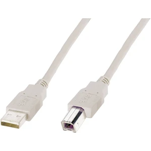 Digitus #####USB-Kabel USB 2.0 #####USB-A Stecker, #####USB-B Stecker 5.00 m béžová