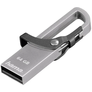 Hama FlashPen Hook-Style USB flash disk 64 GB sivá 123922 USB 2.0