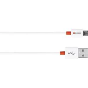 Kabel Skross Charge'n Sync Micro USB 2700202-E, 1.00 m, bílá