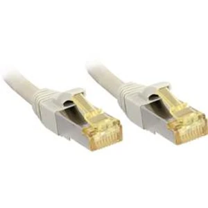 Síťový kabel RJ45 LINDY 47268, CAT 6a (surový kabel CAT 7) , S/FTP, 10.00 m, šedá