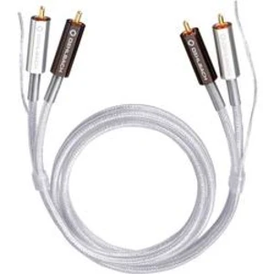 Cinch audio kabel Oehlbach 2601, 1.00 m, transparentní