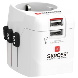 Skross 1302470 cestovný adaptér  Pro Light USB (2xA) -World