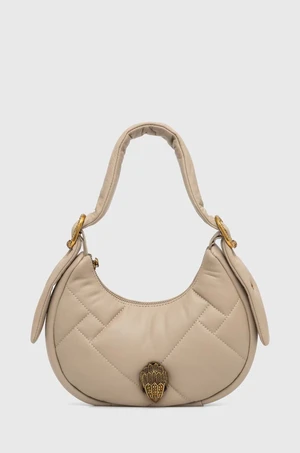 Kožená kabelka Kurt Geiger London KENSINGTON PUFF SM HOBO béžová farba, 2711437109