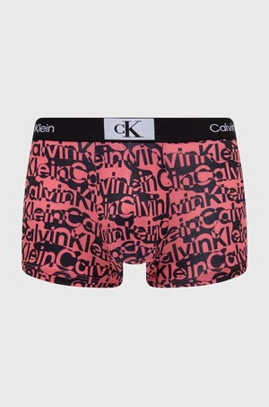 Boxerky Calvin Klein Underwear pánské, růžová barva, 000NB3406A