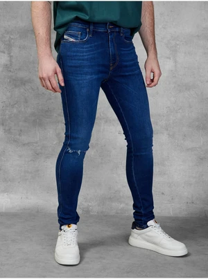 Tmavě modré pánské skinny fit džíny Diesel - Pánské