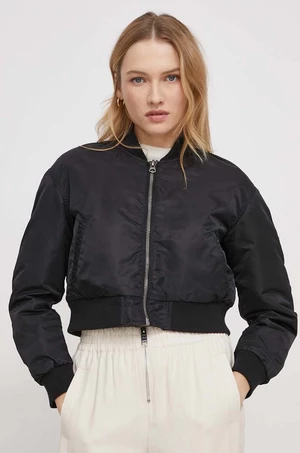 Bomber bunda Pepe Jeans MONITE černá barva, přechodná, PL402268