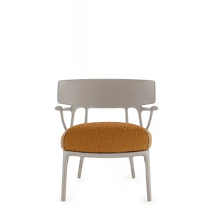 A.I. Lounge Bouclé šedá/oranžová Kartell