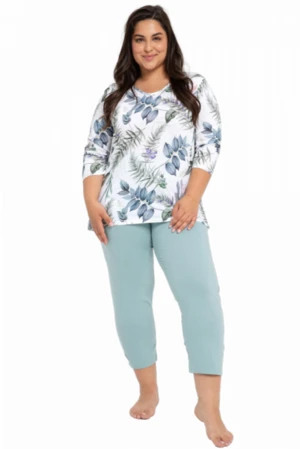 Taro Flavia 3018 Z24 Dámské pyžamo plus size XXL bílá