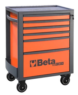 Dílenský vozík, 6 zásuvek, oranžový - Beta Tools