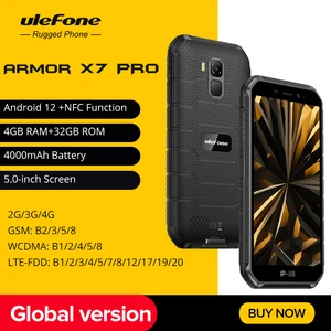 Ulefone Armor X7 Pro Rugged Smartphone 4GB RAM Android 10 Cell Phone IP68 Quad-core NFC 4G Mobile Phone Waterproof