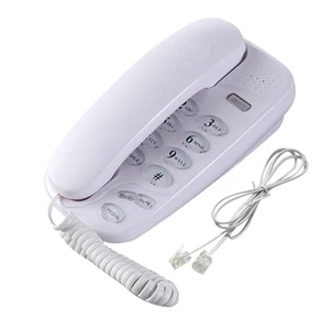 KXT-580 Wall-Mounted Telephone Wall Phone Fixed Landline Wall Hanging Telephones with Call Light Redial for Home Dropship