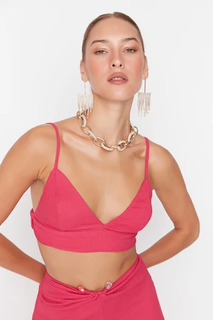 Trendyol Fuchsiový Pletený Bustier