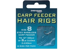 Drennan návazce Carp Feeder Hair Rigs Barbless 8 / 8lb