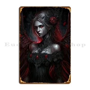 A Beautiful Gothic Fairy Metal Sign Garage Mural Garage Cinema Character Tin Sign Poster