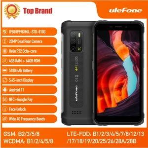 Global version Ulefone Armor X10 Pro 4GB+64GB IP68 Waterproof Smartphone 5180mAh Cellphone 5.45“ Android 11 NFC 4G Mobile Phone