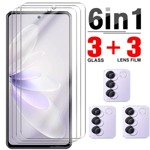 6in1 Tempered Glass For vivo V27e Screen Protectors For vivo V27e V 27E 27 e 4G Camera Lens Protective Glass Film Cover 6.62inch