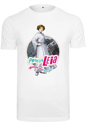 White T-shirt with Star Wars Leia logo