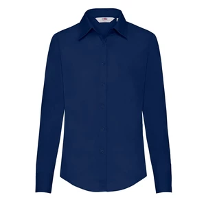 Navy blue women's poplin shirt classic Fruit Of The Loom