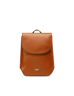 Brown women's leather backpack Vuch Elmon
