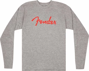 Fender Maglietta Spaghetti Logo LS Heather Gray M