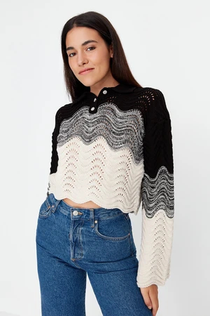 Trendyol Black Crop Knitwear Sweater