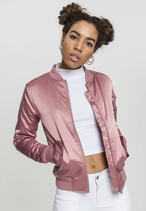 Women's satin bomber jacket oldrose