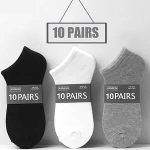 10Pairs Fashion Men Boat Socks Summer Spring Breathable Non-slip Silicone Invisible Cotton Socks Male Ankle Sock Slippers