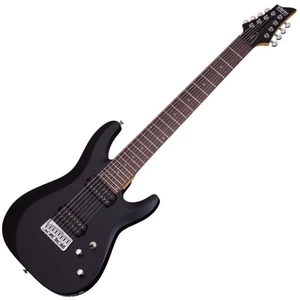 Schecter Deluxe C-8 Satin Black Guitarra eléctrica de 8 cuerdas