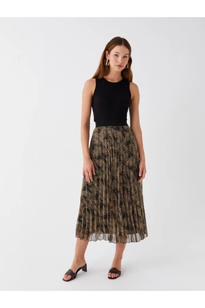 LC Waikiki Women's Elastic Waist Patterned Skirt