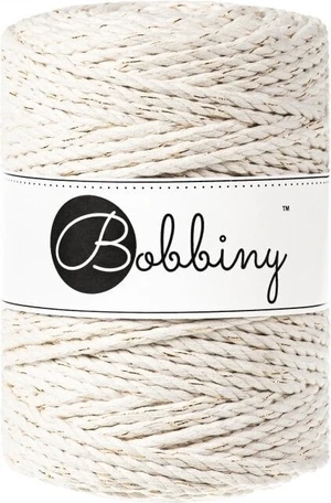 Bobbiny 3PLY Macrame Rope 5 mm 100 m Golden Natural Šňůra