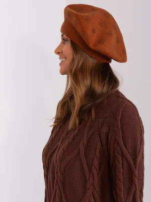 Light brown women's knitted beret