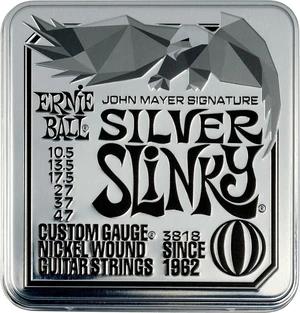 Ernie Ball John Mayer Silver Slinky Nickel Wound Electric Guitar Strings 3 Pack Cuerdas para guitarra eléctrica