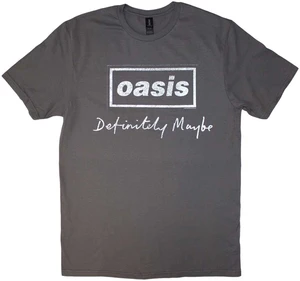 Oasis Tričko Definitely Maybe Distressed Text Logo Unisex Charcoal Grey S