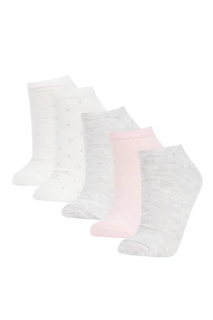 DEFACTO Women's 5-Pack Cotton Ankle Socks