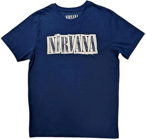 Nirvana Camiseta de manga corta Box Logo Unisex Denim Blue S