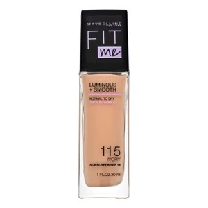 Maybelline Fit Me! Luminous + Smooth Foundation tekutý make-up pre zjednotenú a rozjasnenú pleť 115 Ivory 30 ml